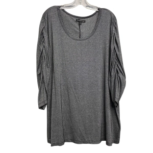 Top 3/4 Sleeve By Lane Bryant In Silver, Size:3X