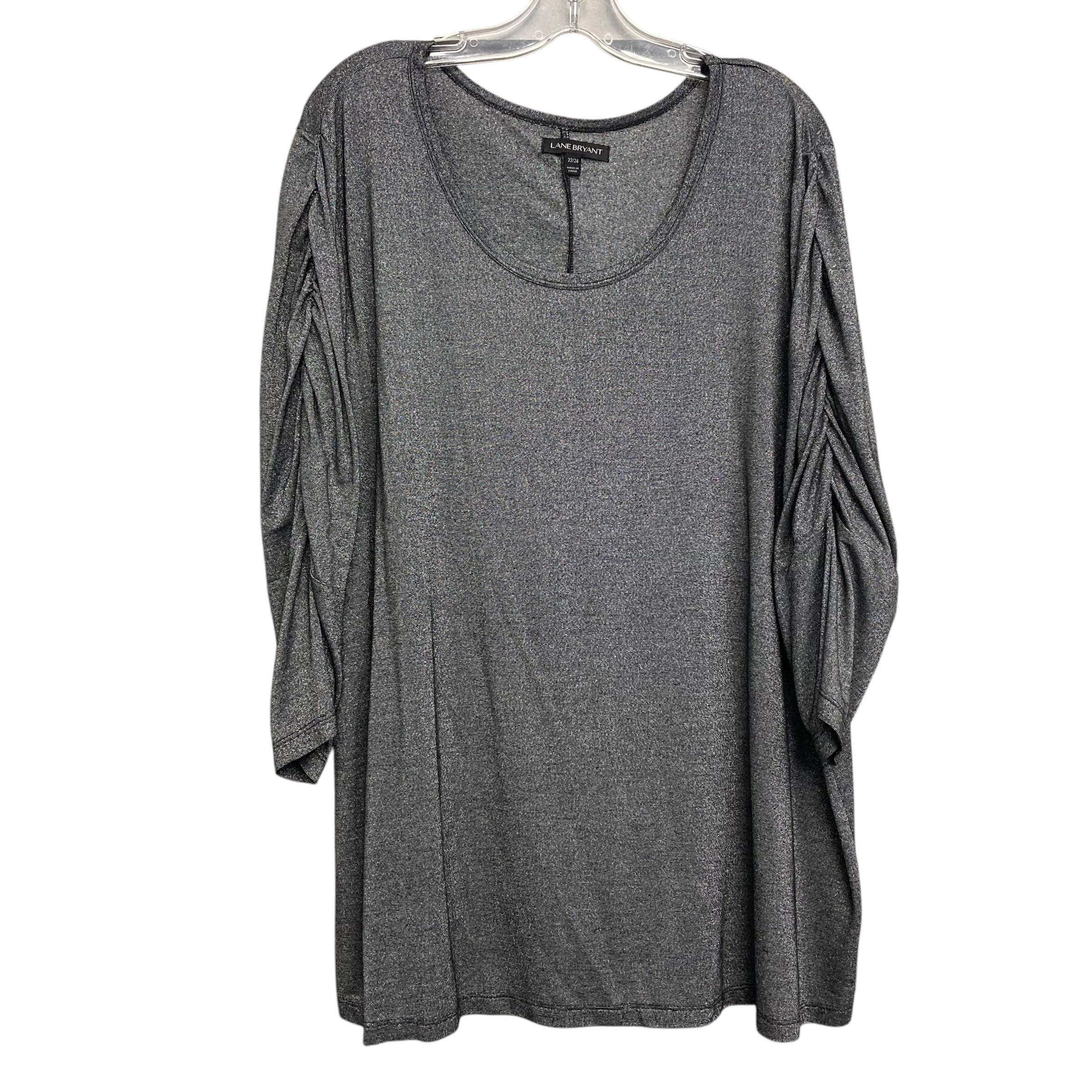 Top 3/4 Sleeve By Lane Bryant In Silver, Size:3X
