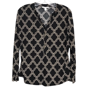 Top Ls By Dana Buchman In Black & Tan, Size:S