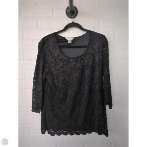 Tunic 3/4 Sleeve By Christopher And Banks In Black, Size: Xl