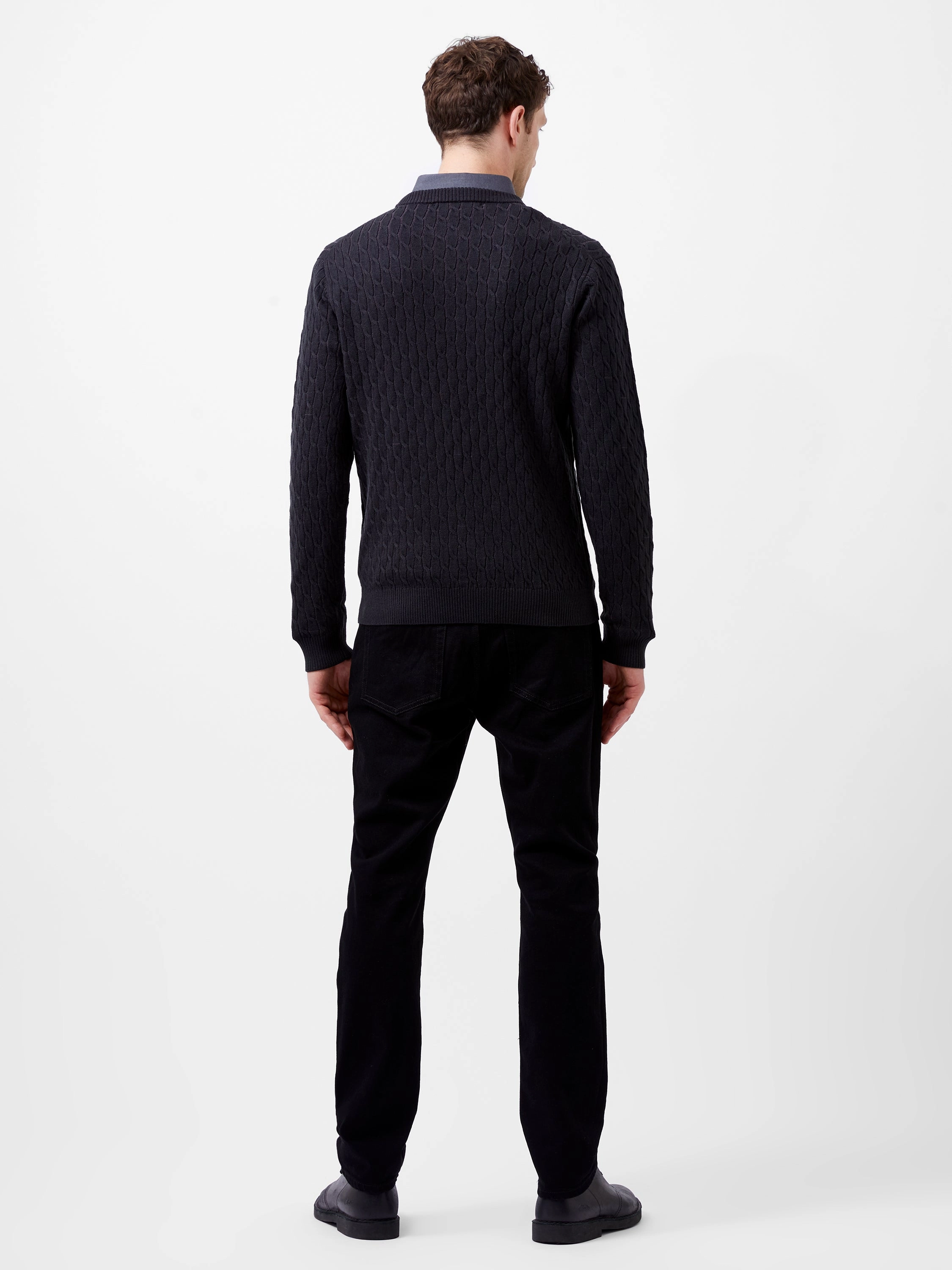 Two Tone Cable Knit Jumper