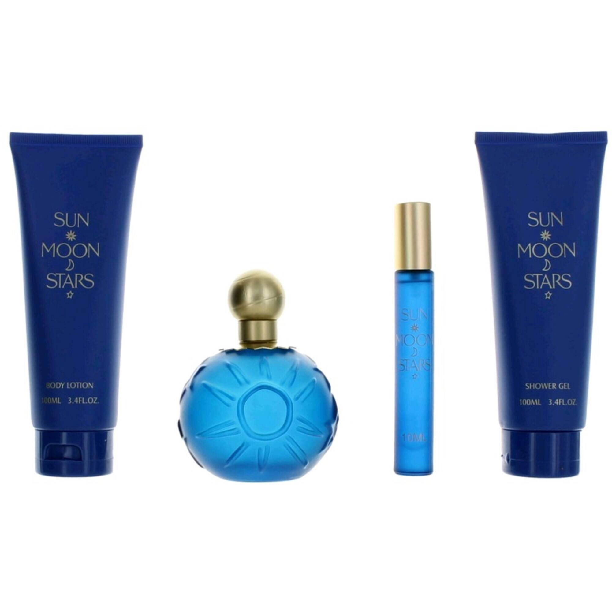 United Colors Women's Gift Set - Sun Moon Stars Captivating Fragrance, 4 piece