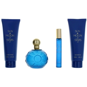 United Colors Women's Gift Set - Sun Moon Stars Captivating Fragrance, 4 piece