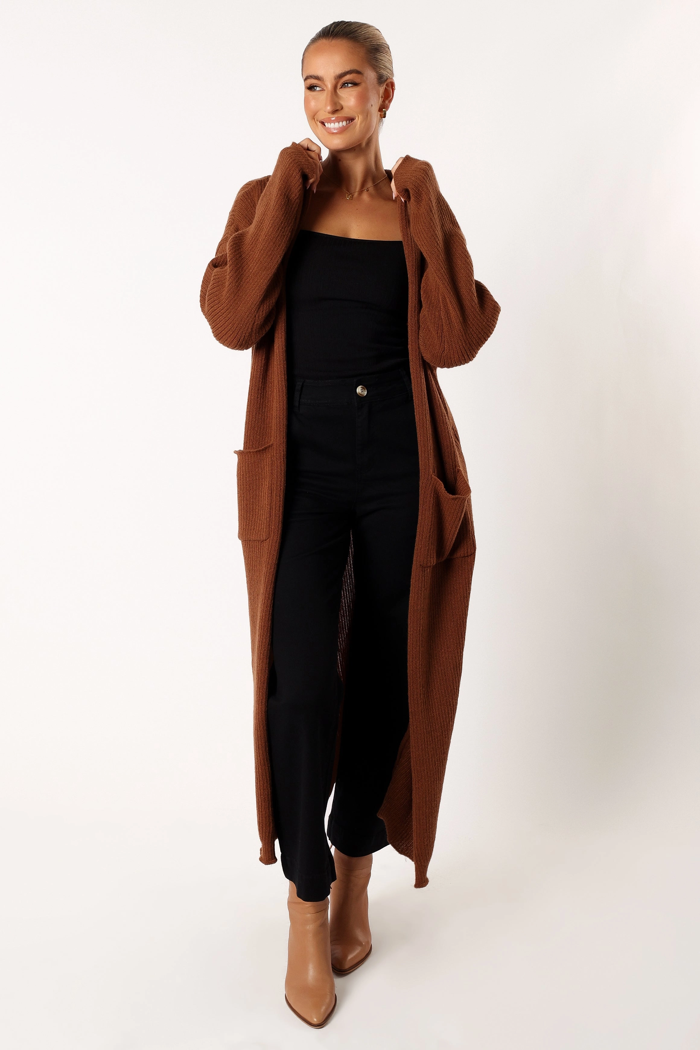 Valery Long Cardigan - Camel