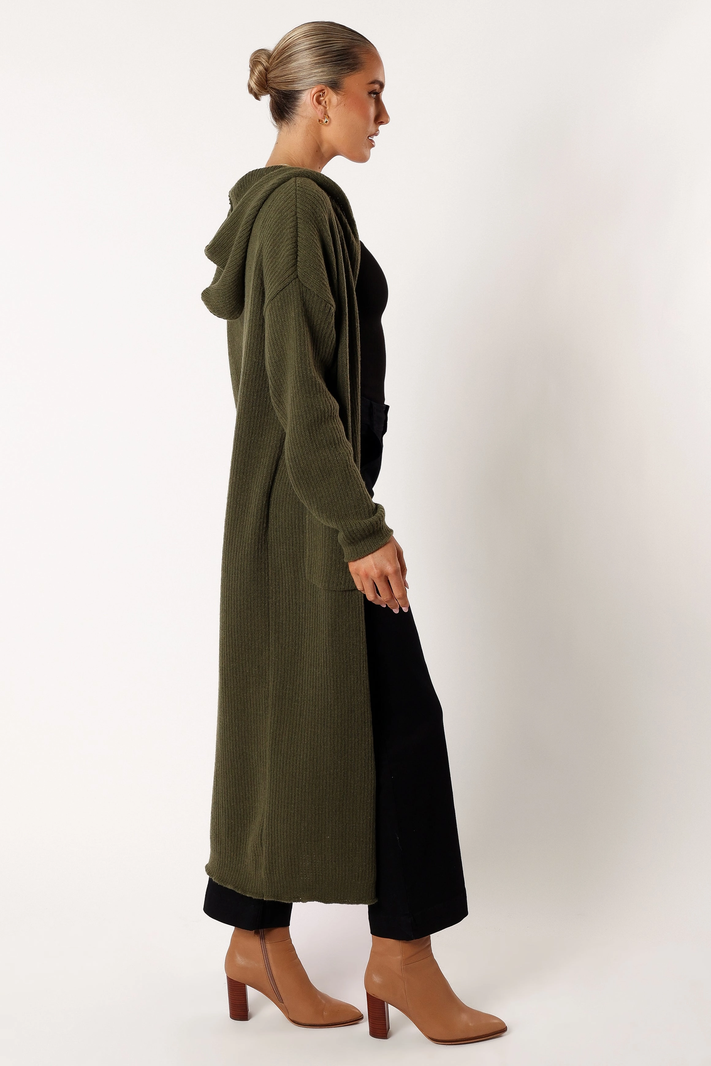 Valery Long Cardigan - Olive