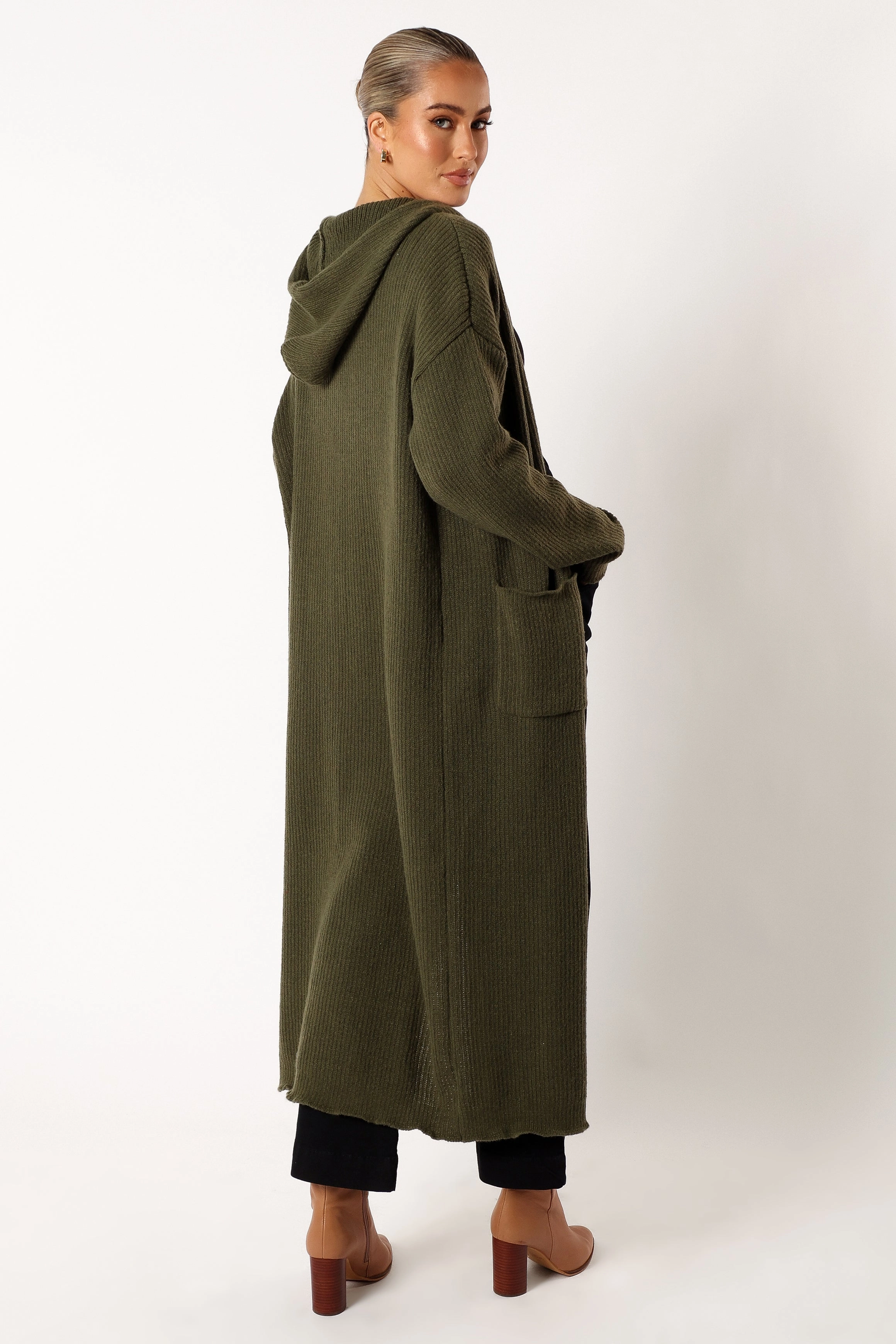 Valery Long Cardigan - Olive