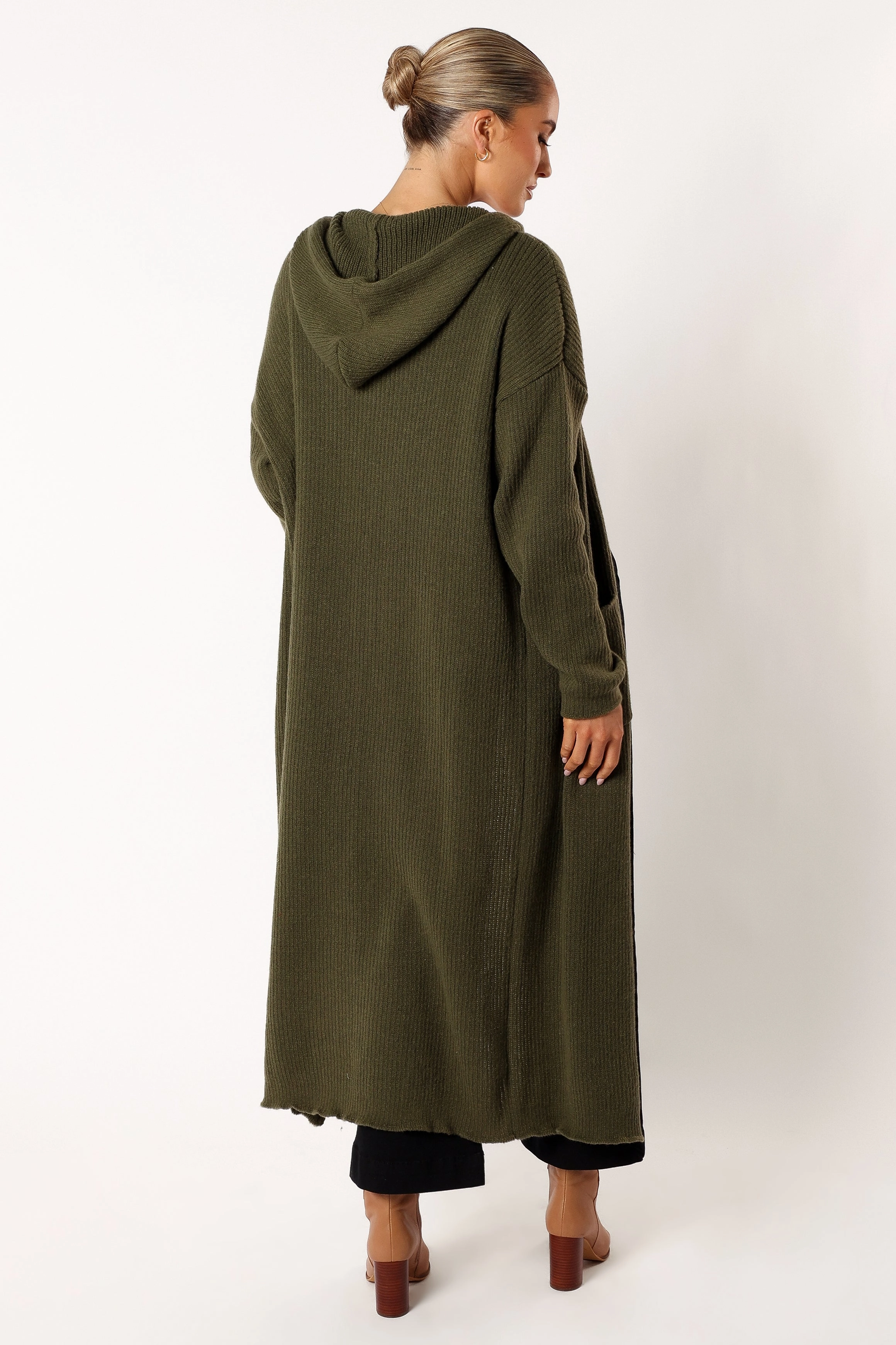 Valery Long Cardigan - Olive