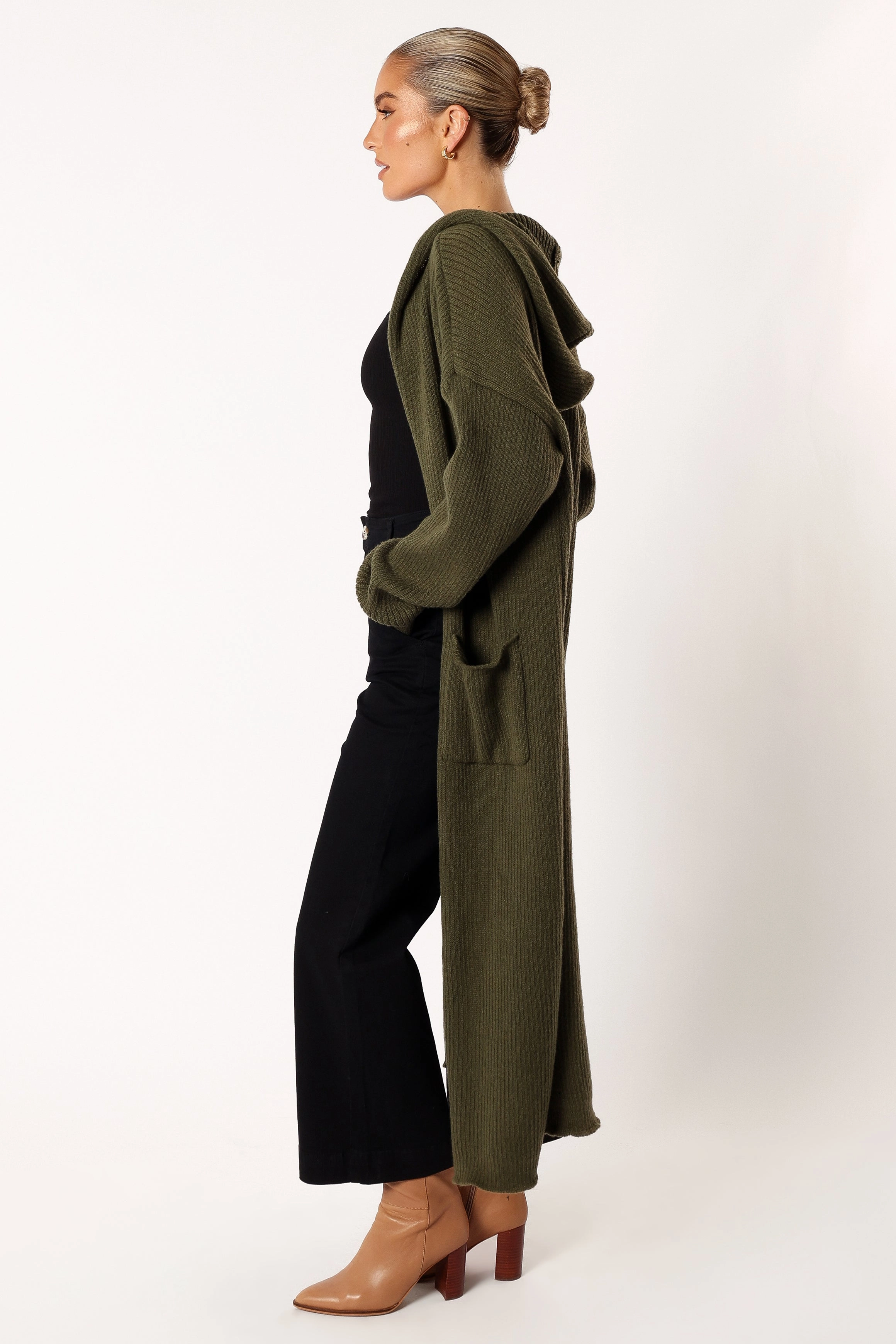 Valery Long Cardigan - Olive