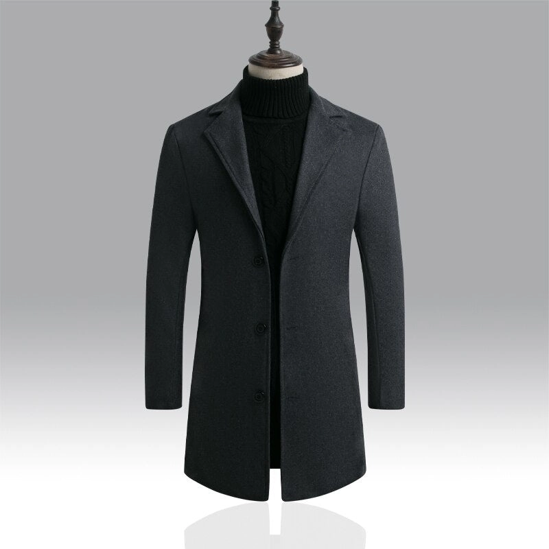 West Louis™ Designer Business Style Overcoat