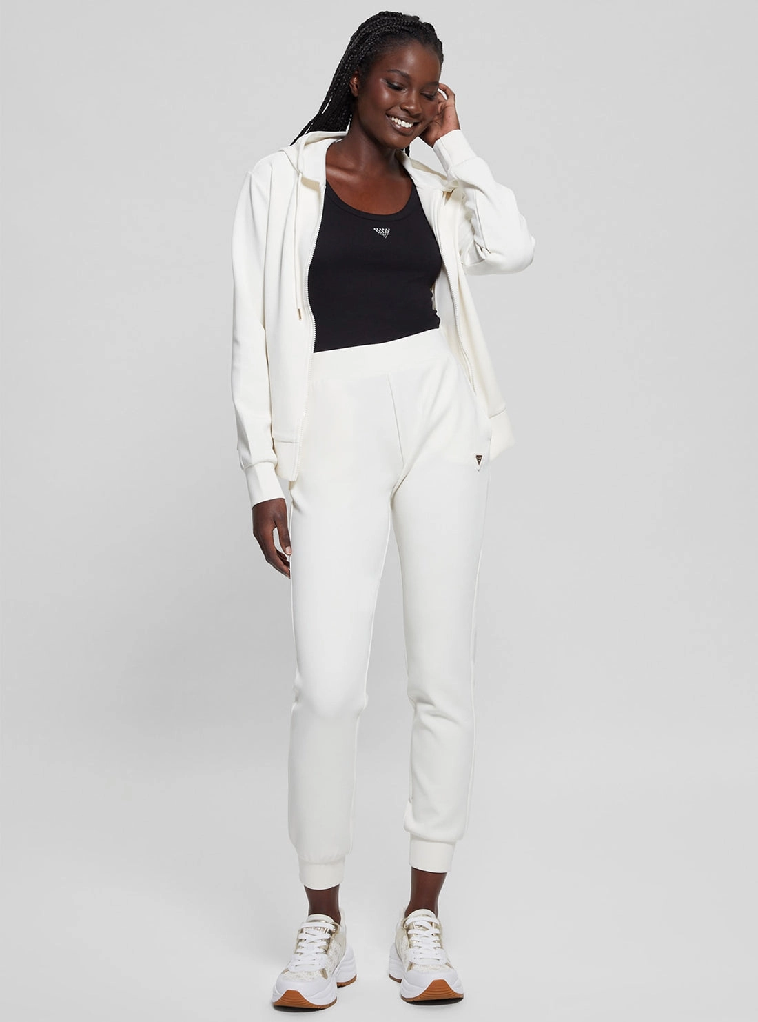 White Olympe Hoodie Jacket