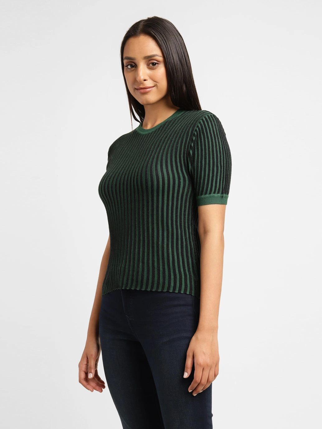 Women's Striped Round Neck Top