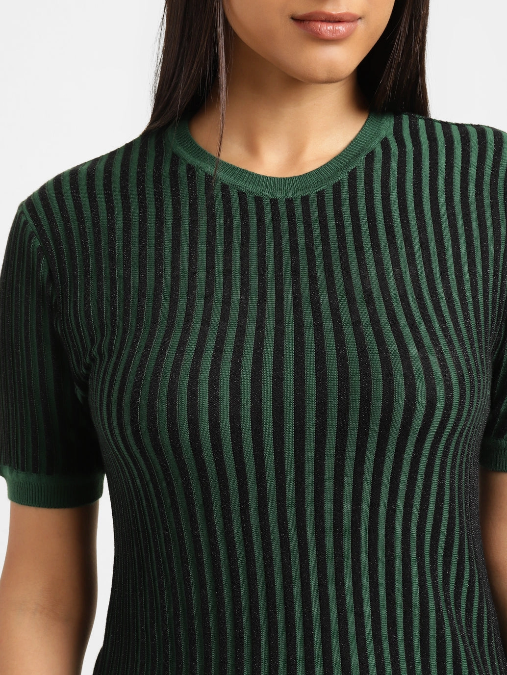 Women's Striped Round Neck Top