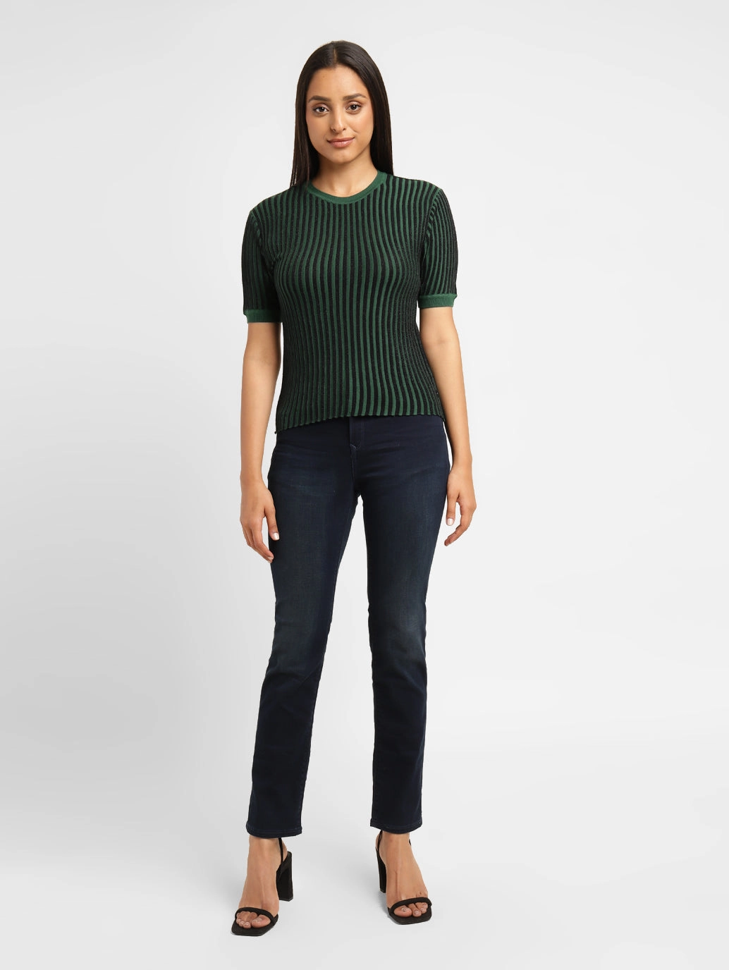 Women's Striped Round Neck Top