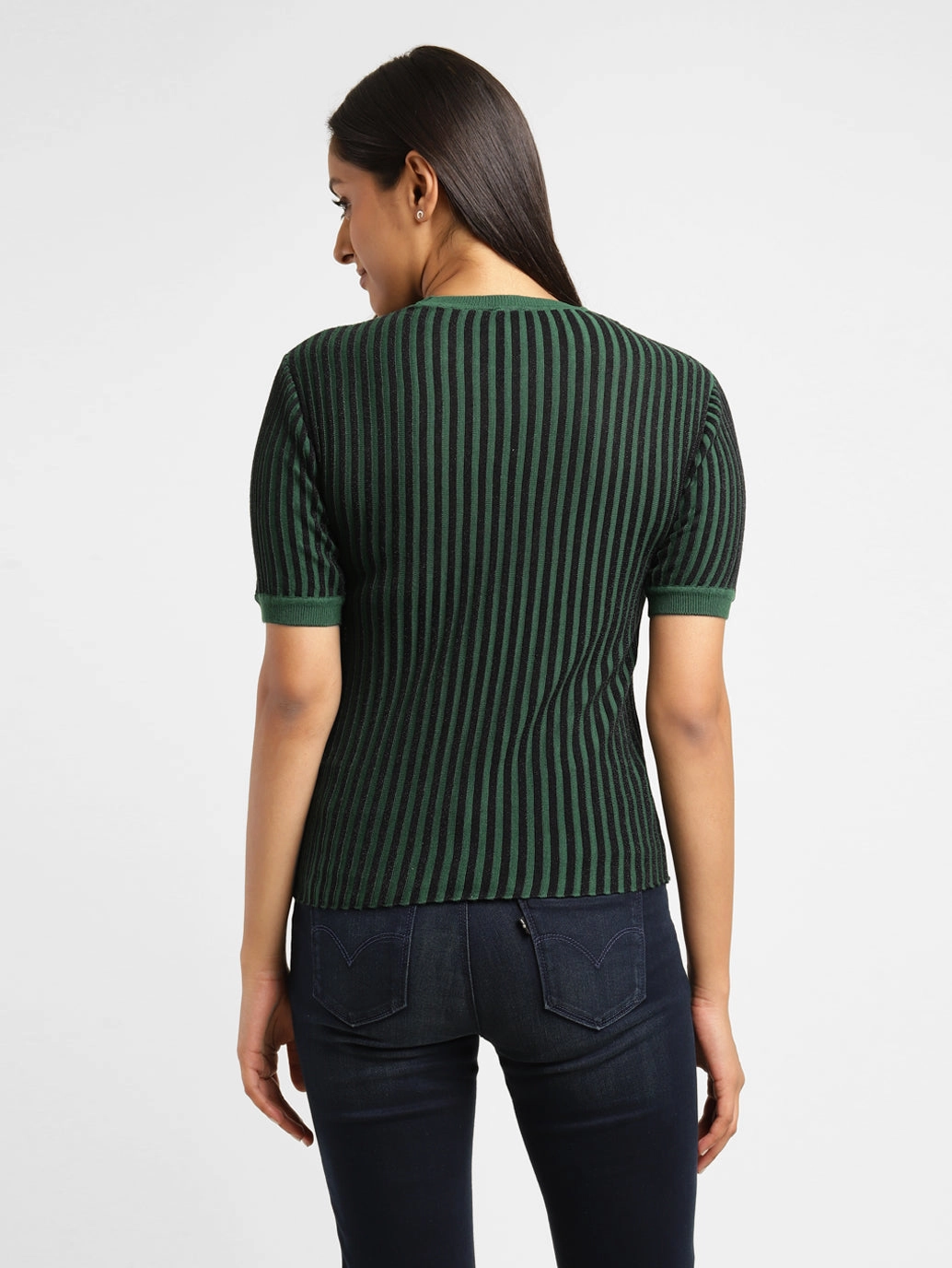 Women's Striped Round Neck Top