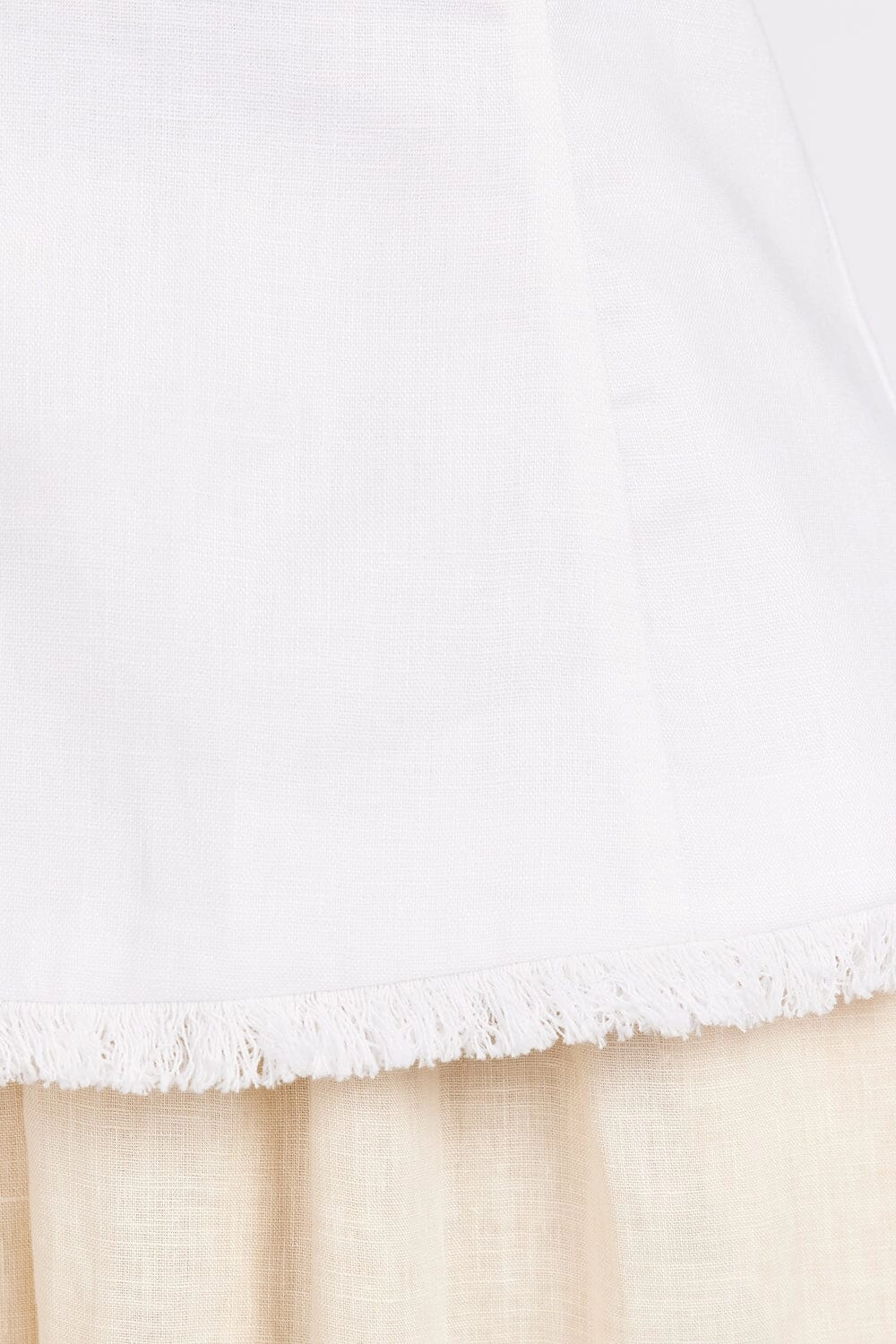 ZAHARA WHITE LINEN STRAPLESS TOP